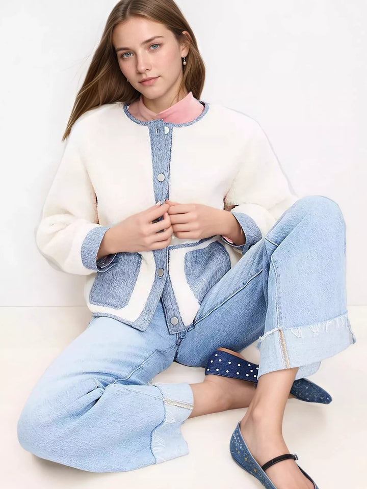 Ludowika Contrast Trim Teddy Jacket