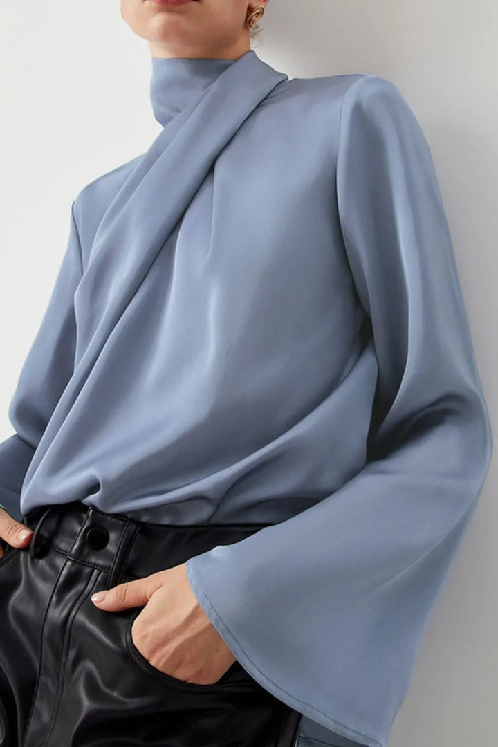 Ludowika Cutout Turtleneck Long Sleeve Blouse