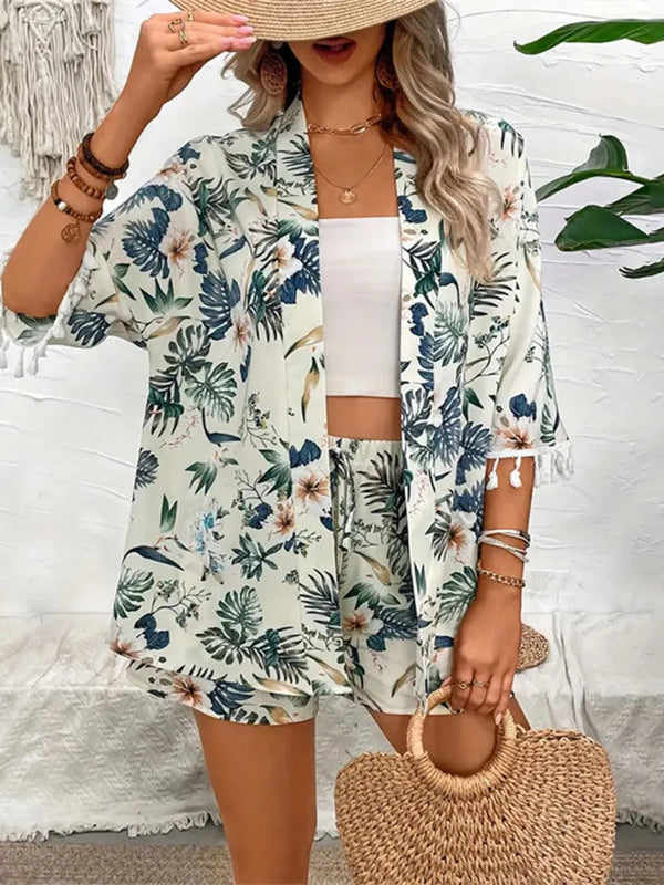 Ludowika Printed Half Sleeve Top and Shorts Set
