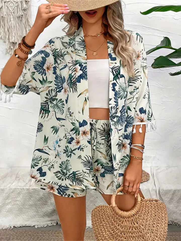 Ludowika Printed Half Sleeve Top and Shorts Set