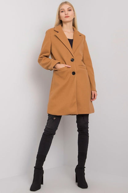 Elegant women's transitional coat, ideal for everyday outings, work and formal occasions. Made of high-quality polyester, it provides comfortable wear in the autumn, winter and spring seasons. The smooth pattern dominates the design, giving it a classic, sophisticated character. The mid-thigh length coat, with long sleeves, is a great choice for colder days, even though it has no insulation. A single-breasted button closure adds stylish simplicity, while slip pockets provide practicality. As an added bonus,