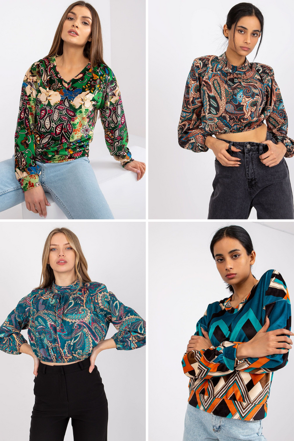 Boho Elegance 4-Pack Blouse Set - Ludowika 