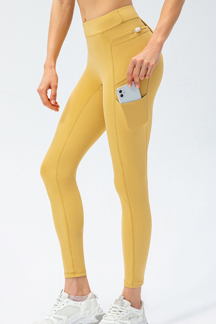 Women’s High Waist Slim Fit Sports Pants with Pockets – Full Length - Ludowika