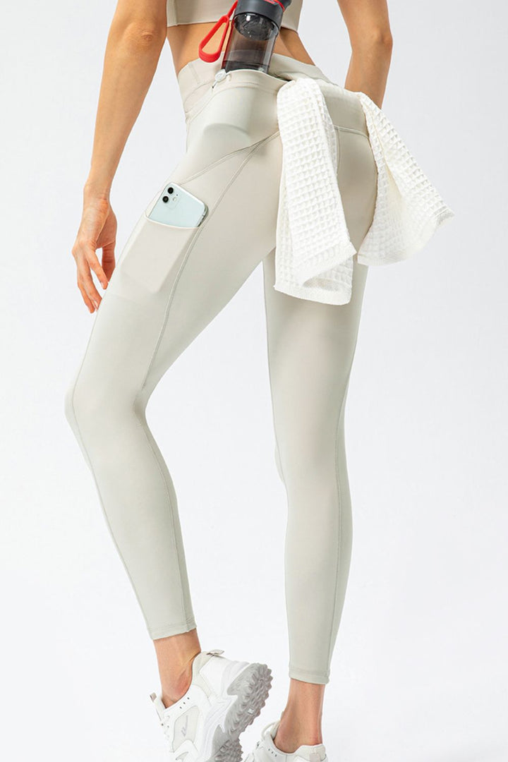 Women’s High Waist Slim Fit Sports Pants with Pockets – Full Length - Ludowika