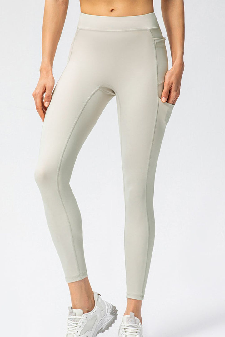Women’s High Waist Slim Fit Sports Pants with Pockets – Full Length - Ludowika