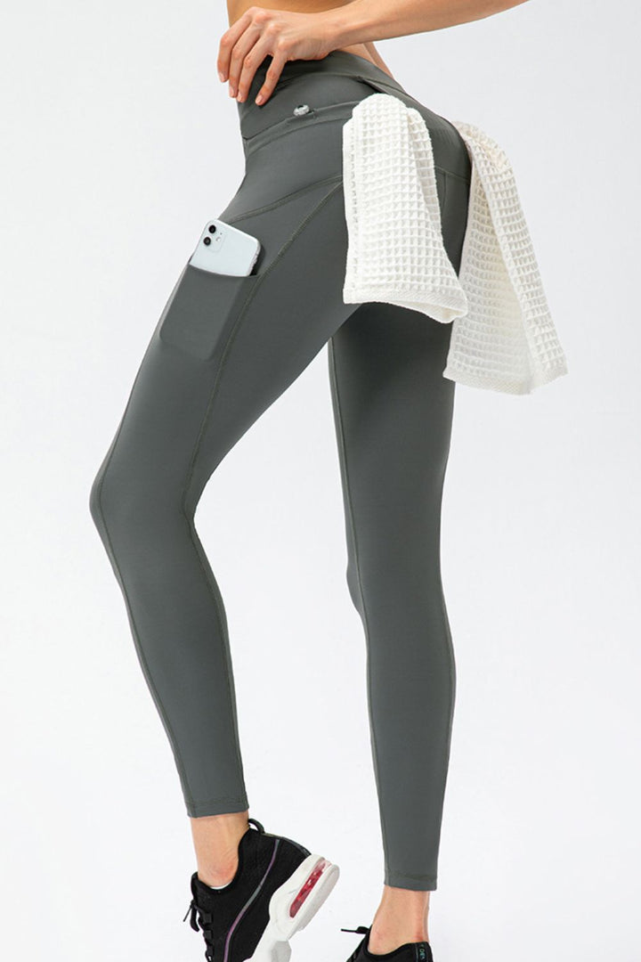 Women’s High Waist Slim Fit Sports Pants with Pockets – Full Length - Ludowika