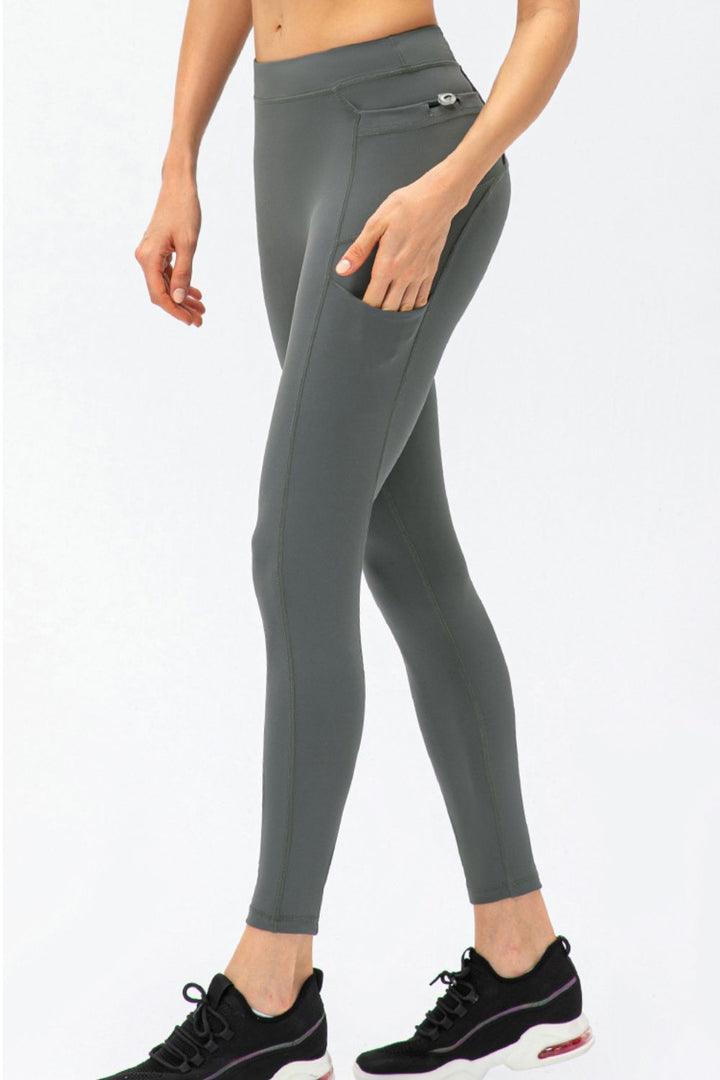 Women’s High Waist Slim Fit Sports Pants with Pockets – Full Length - Ludowika
