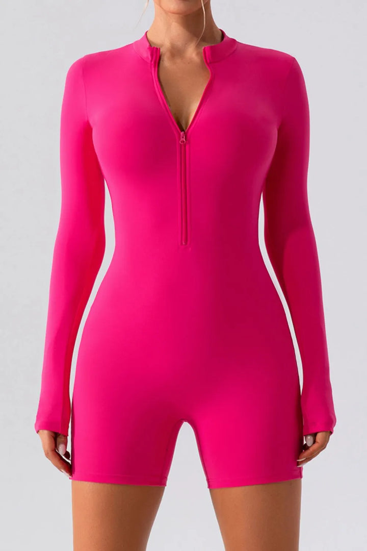 Ludowika Half Zip Long Sleeve Active Romper