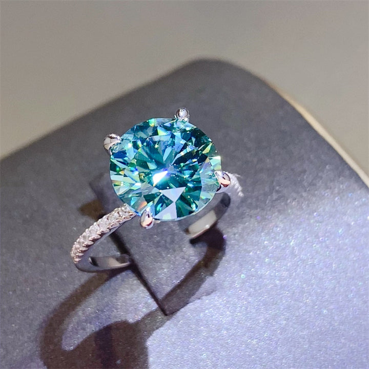 5 Carat Moissanite Zircon 925 Sterling Silver Ring - Ludowika 