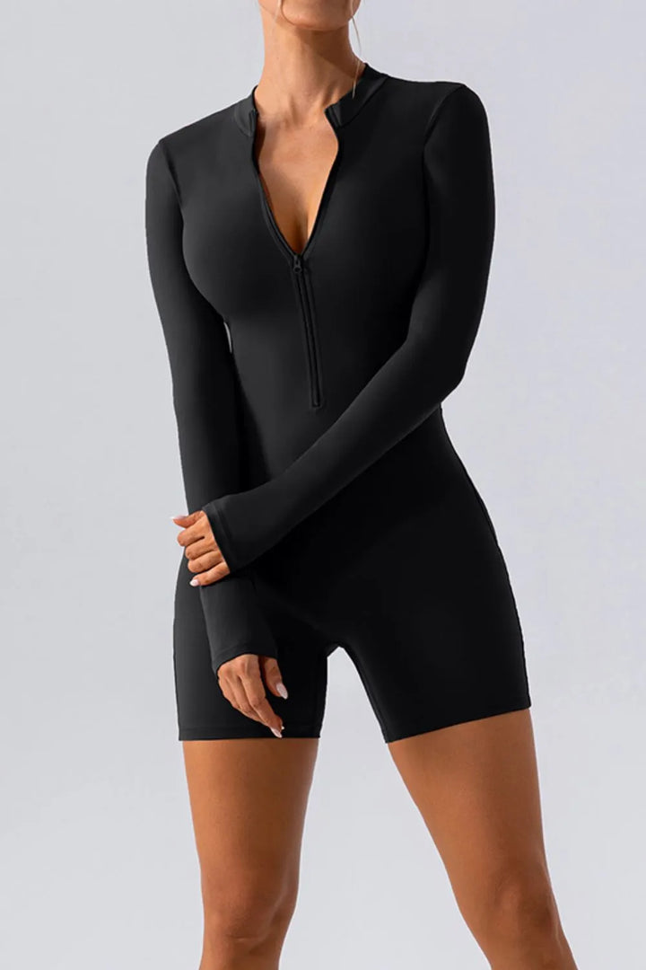 Ludowika Half Zip Long Sleeve Active Romper