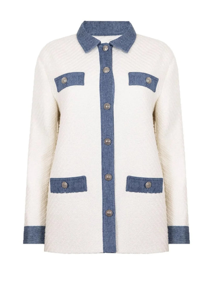 Ludowika Contrast Trim Button Up Jacket