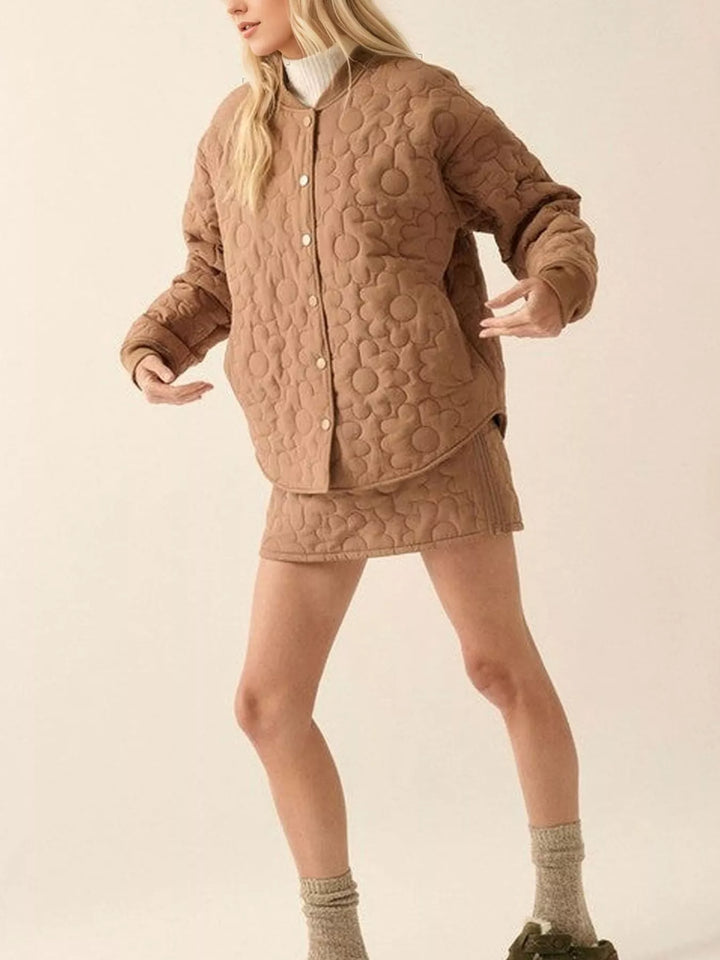 Ludowika Textured Snap Down Outerwear