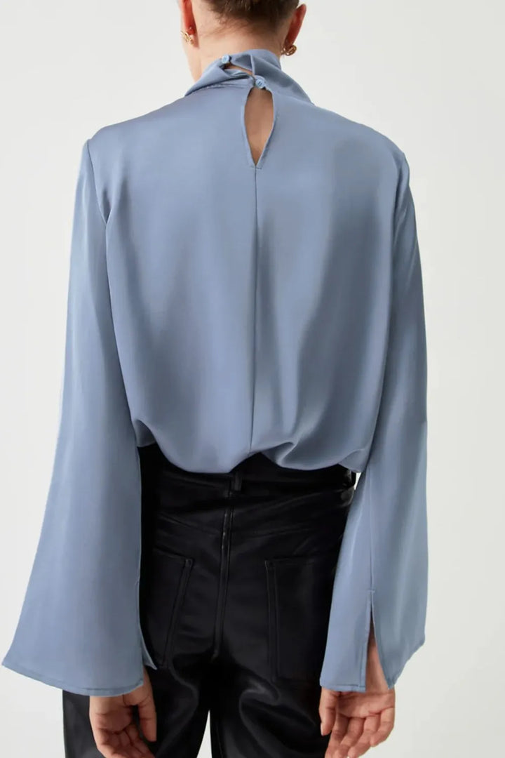 Ludowika Cutout Turtleneck Long Sleeve Blouse