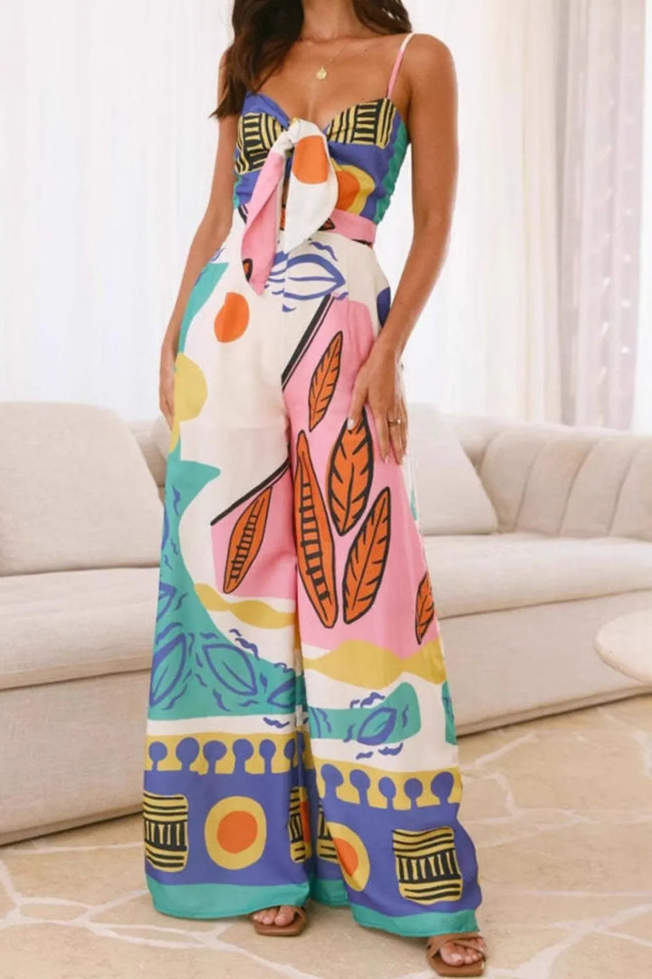 Ludowika Printed Wide Leg Cami Jumpsuit