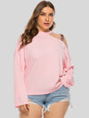 Ludowika Plus Size Cold-Shoulder Round Neck Blouse