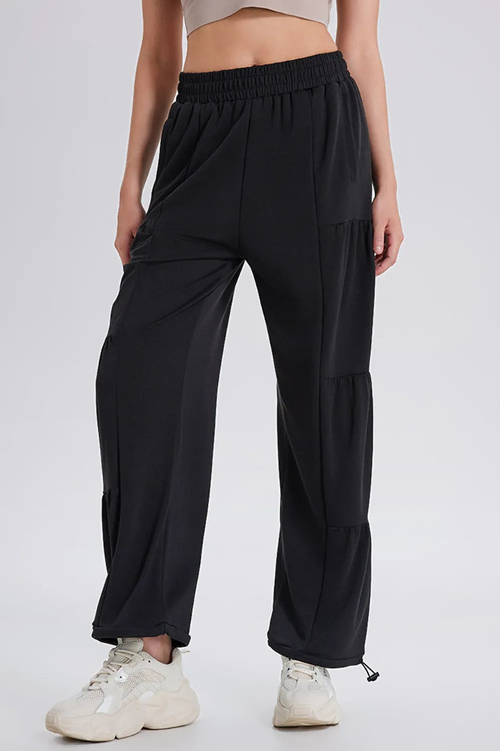 Ludowika Drawstring Elastic Waist Ruched Joggers