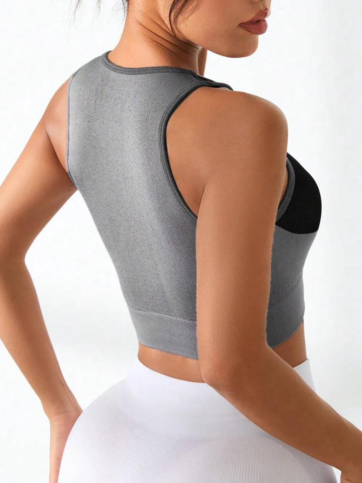 Ludowika Color Block Round Neck Active Tank