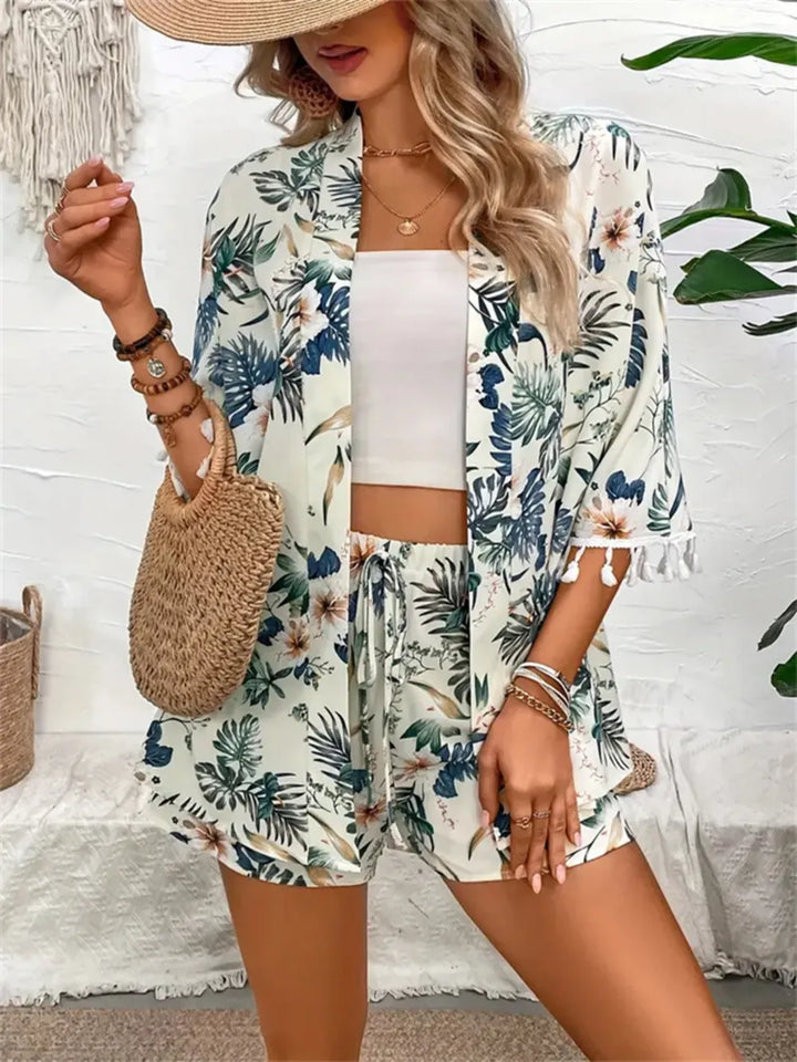 Ludowika Printed Half Sleeve Top and Shorts Set