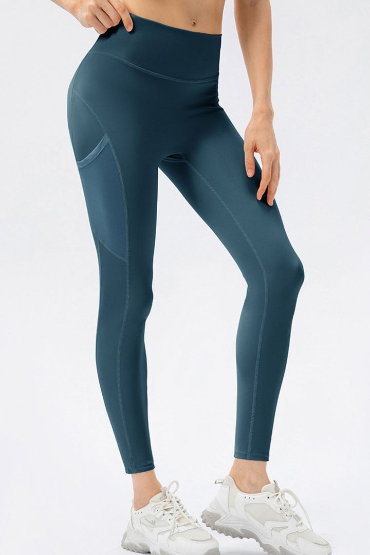Ludowika High Waist Slim Fit Long Sports Pants with Pockets – Solid