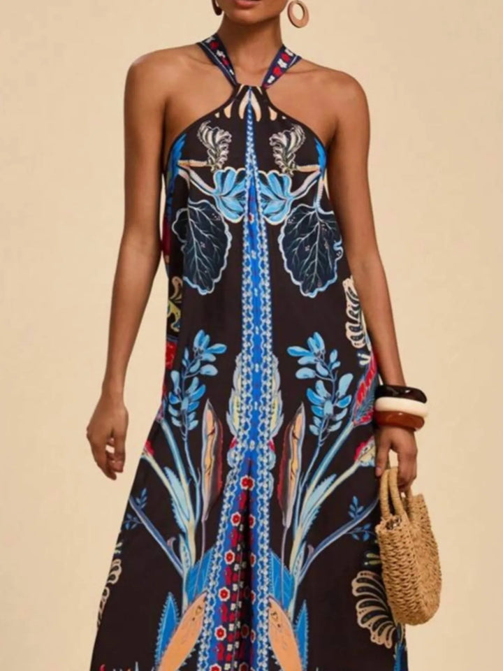 Ludowika Printed Halter Wide-Leg Jumpsuit