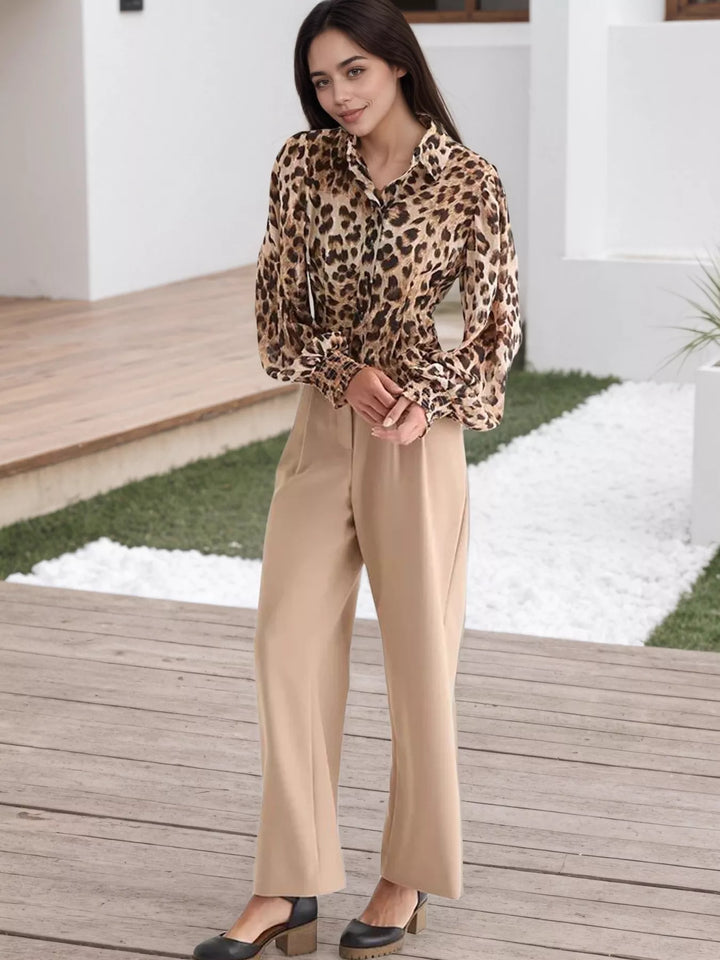 Ludowika Leopard Button Up Shirt