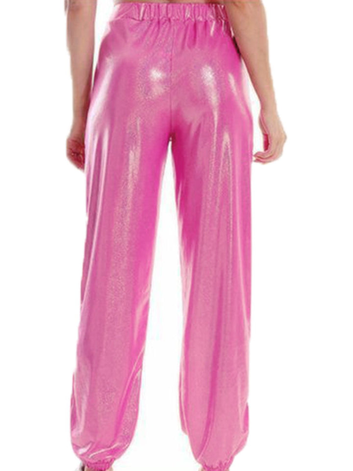 Ludowika Glitter Elastic Waist Pants with Pockets