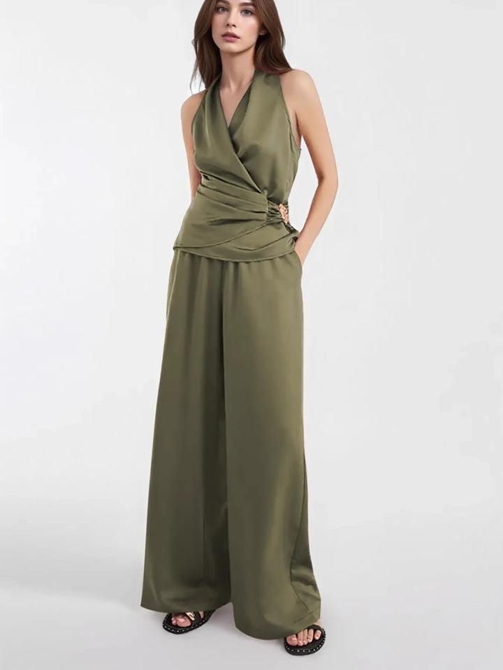 Ludowika Surplice Sleeveless Top and Pants Set