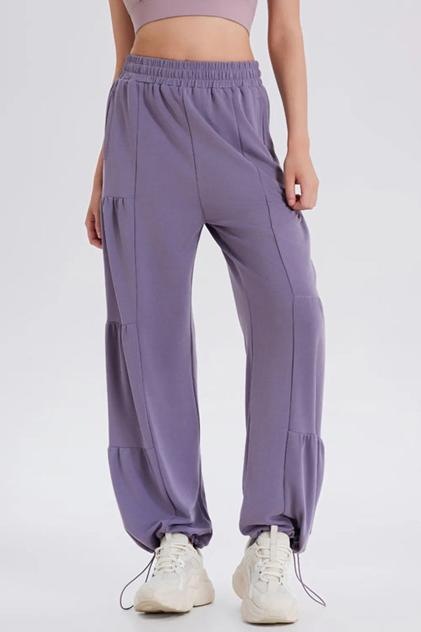 Ludowika Drawstring Elastic Waist Ruched Joggers