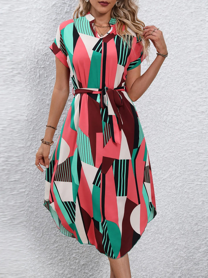 Ludowika Tie Waist Short Sleeve Dress