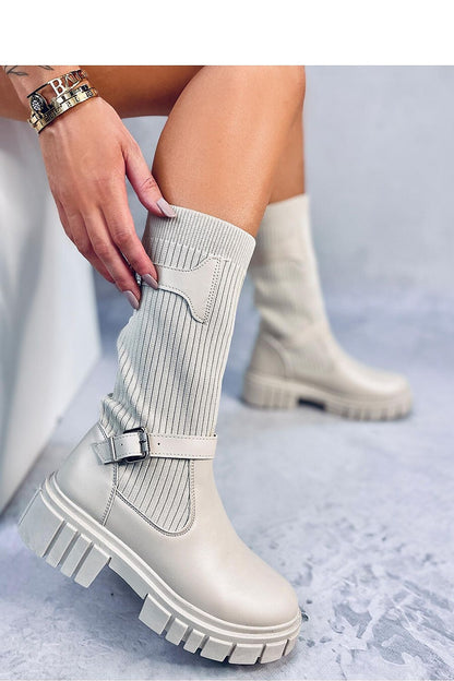 Bottes minimalistes pour femmes avec sangles à boucle et semelle épaisse