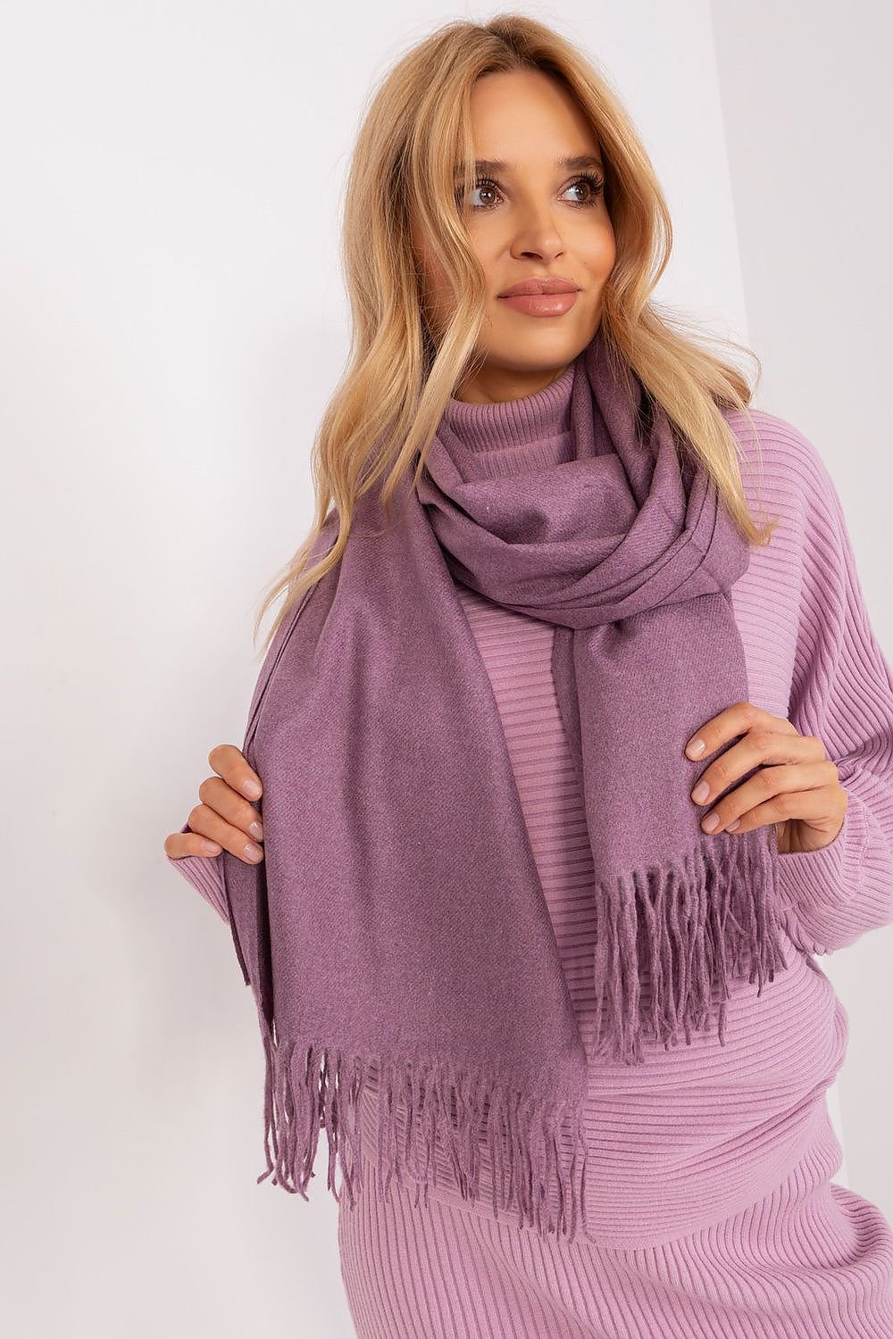 Warm Long Scarf with Decorative Tassels for Winter