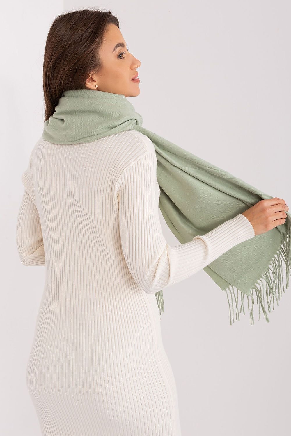 Warm Long Scarf with Decorative Tassels for Winter