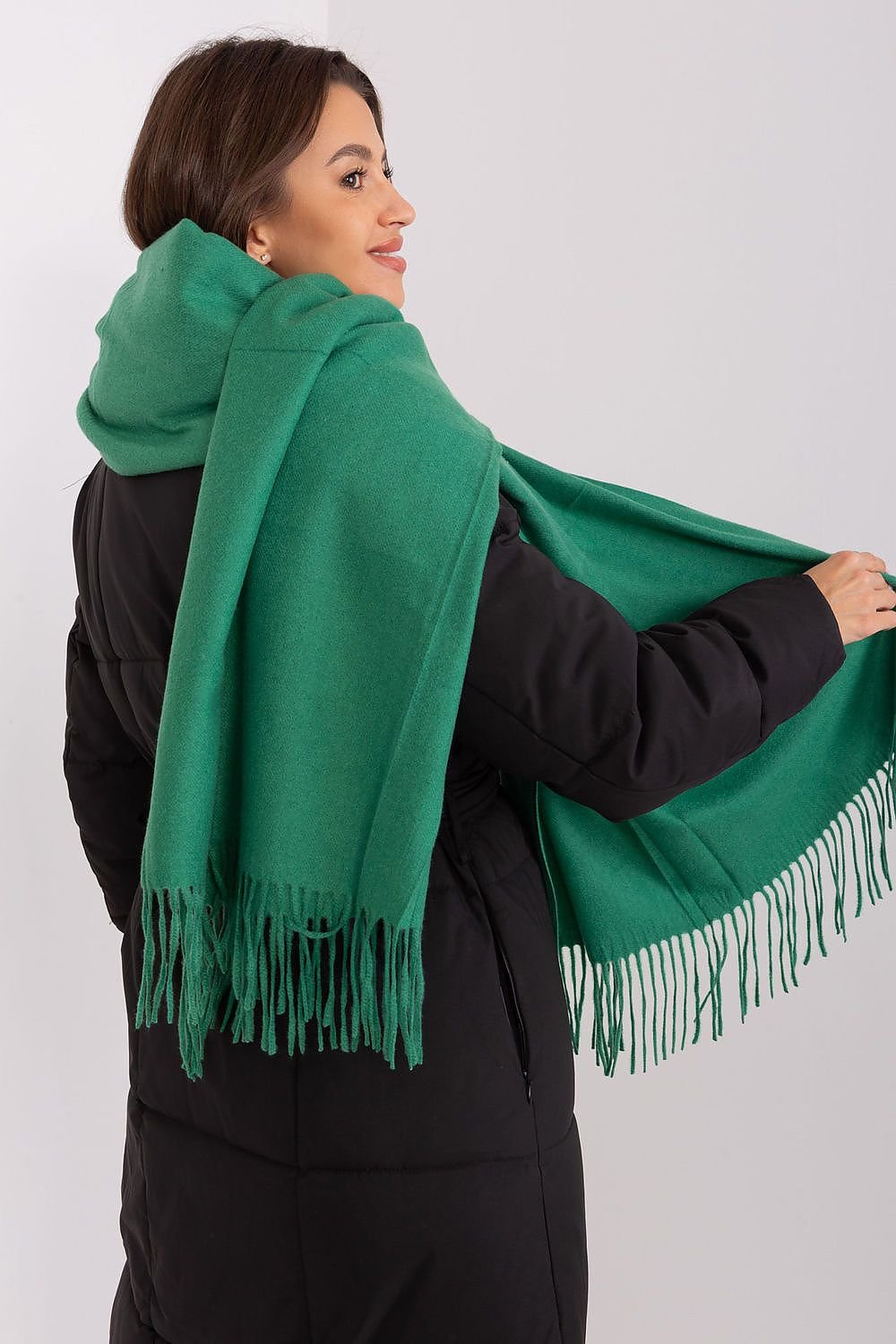 Warm Long Scarf with Decorative Tassels for Winter