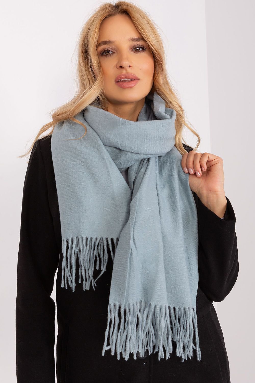 Warm Long Scarf with Decorative Tassels for Winter