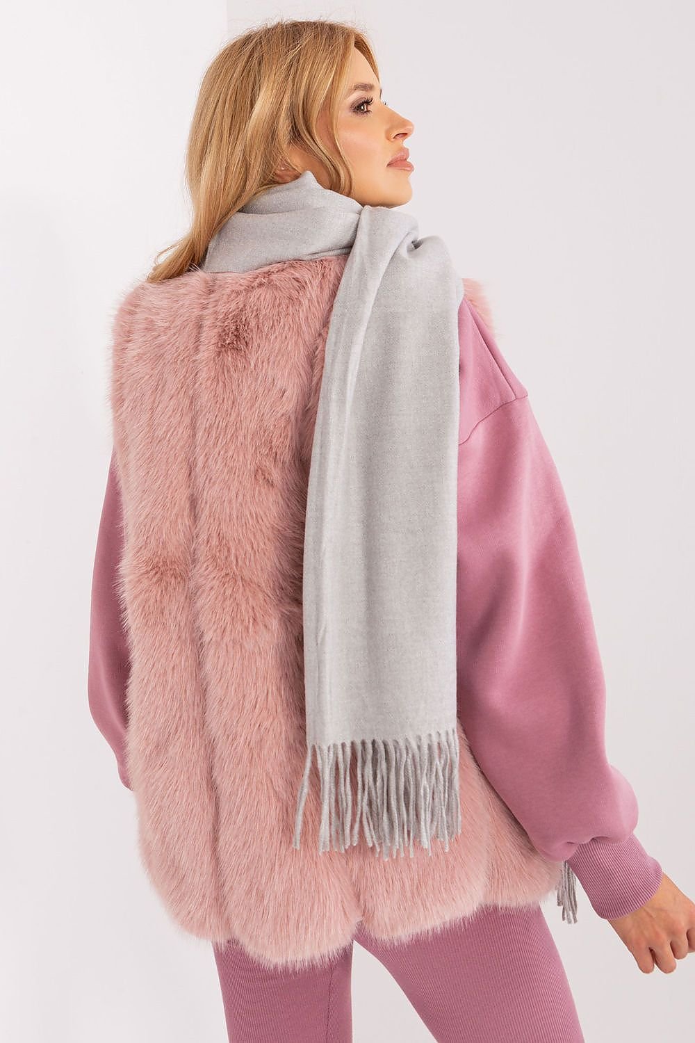 Warm Long Scarf with Decorative Tassels for Winter