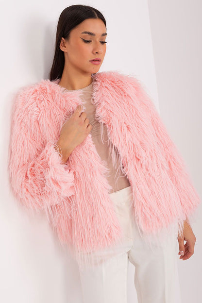 Elegant Transitional Jacket with Furry Finish