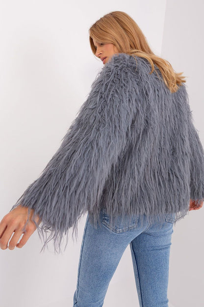 Elegant Transitional Jacket with Furry Finish