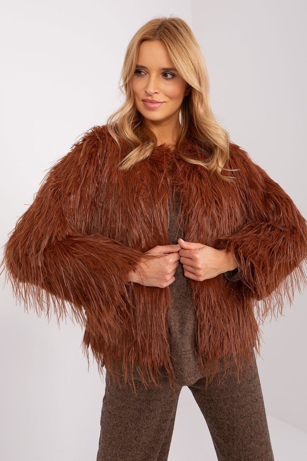 Elegant Transitional Jacket with Furry Finish