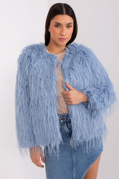 Elegant Transitional Jacket with Furry Finish