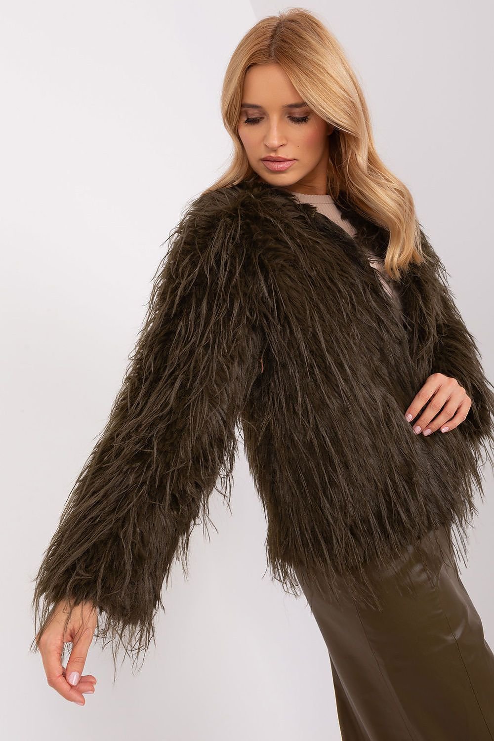 Elegant Transitional Jacket with Furry Finish