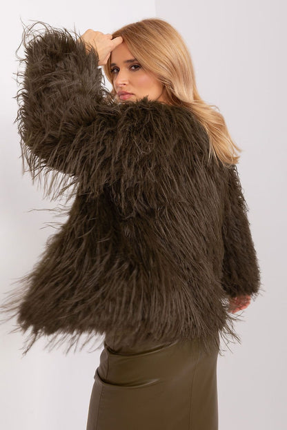 Elegant Transitional Jacket with Furry Finish