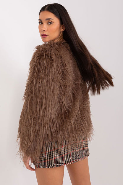 Elegant Transitional Jacket with Furry Finish