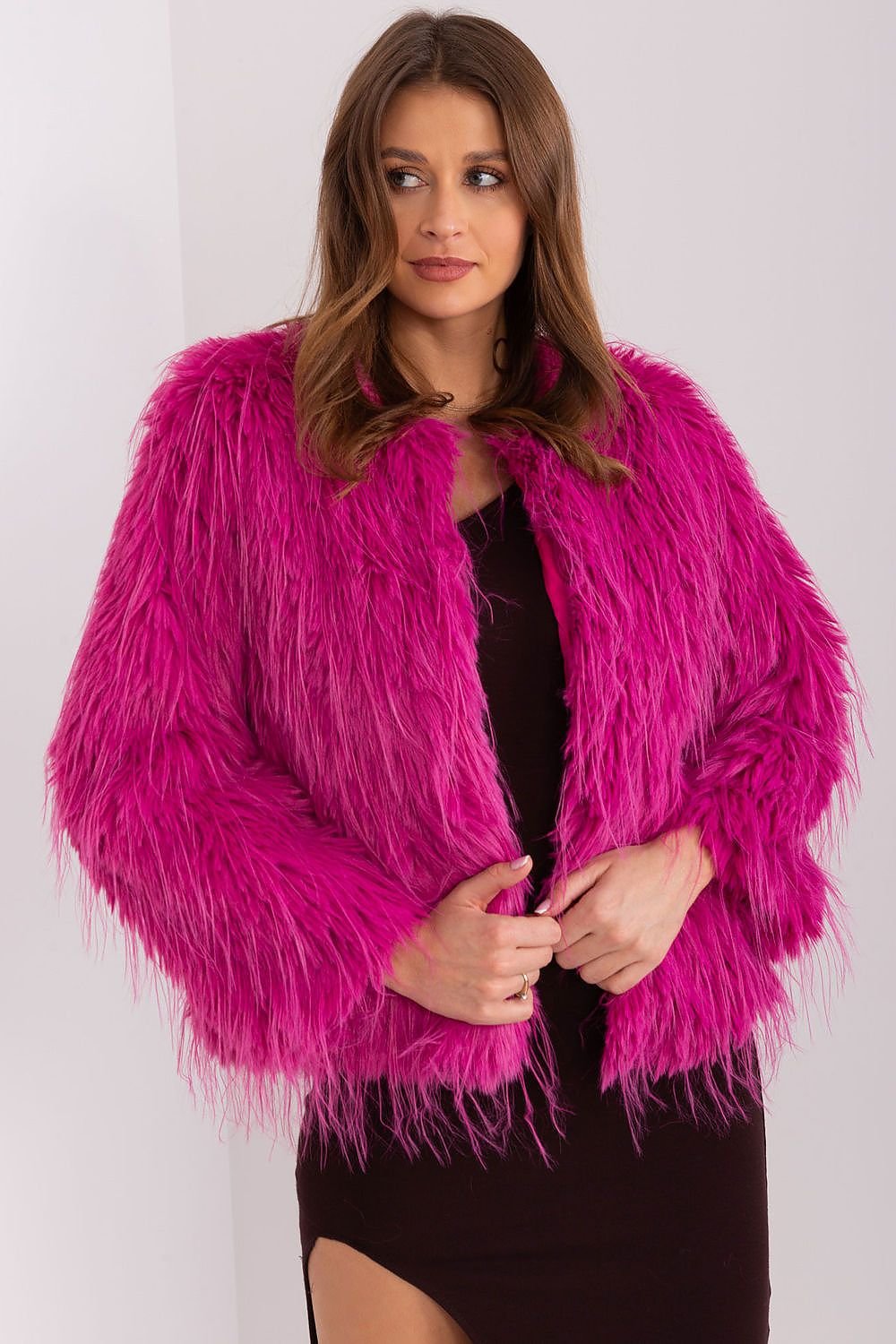 Elegant Transitional Jacket with Furry Finish