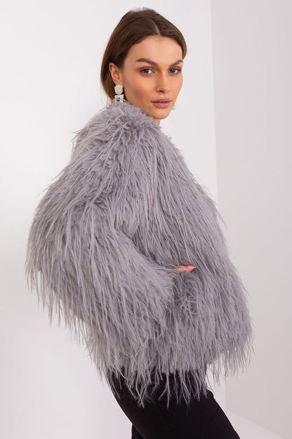 Elegant Transitional Jacket with Furry Finish