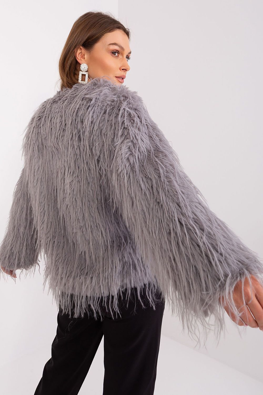 Elegant Transitional Jacket with Furry Finish