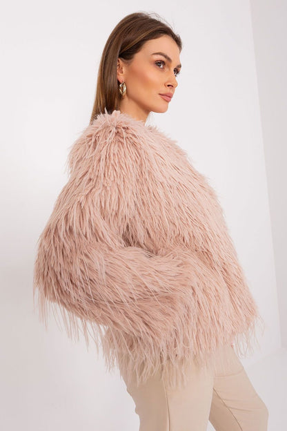 Elegant Transitional Jacket with Furry Finish