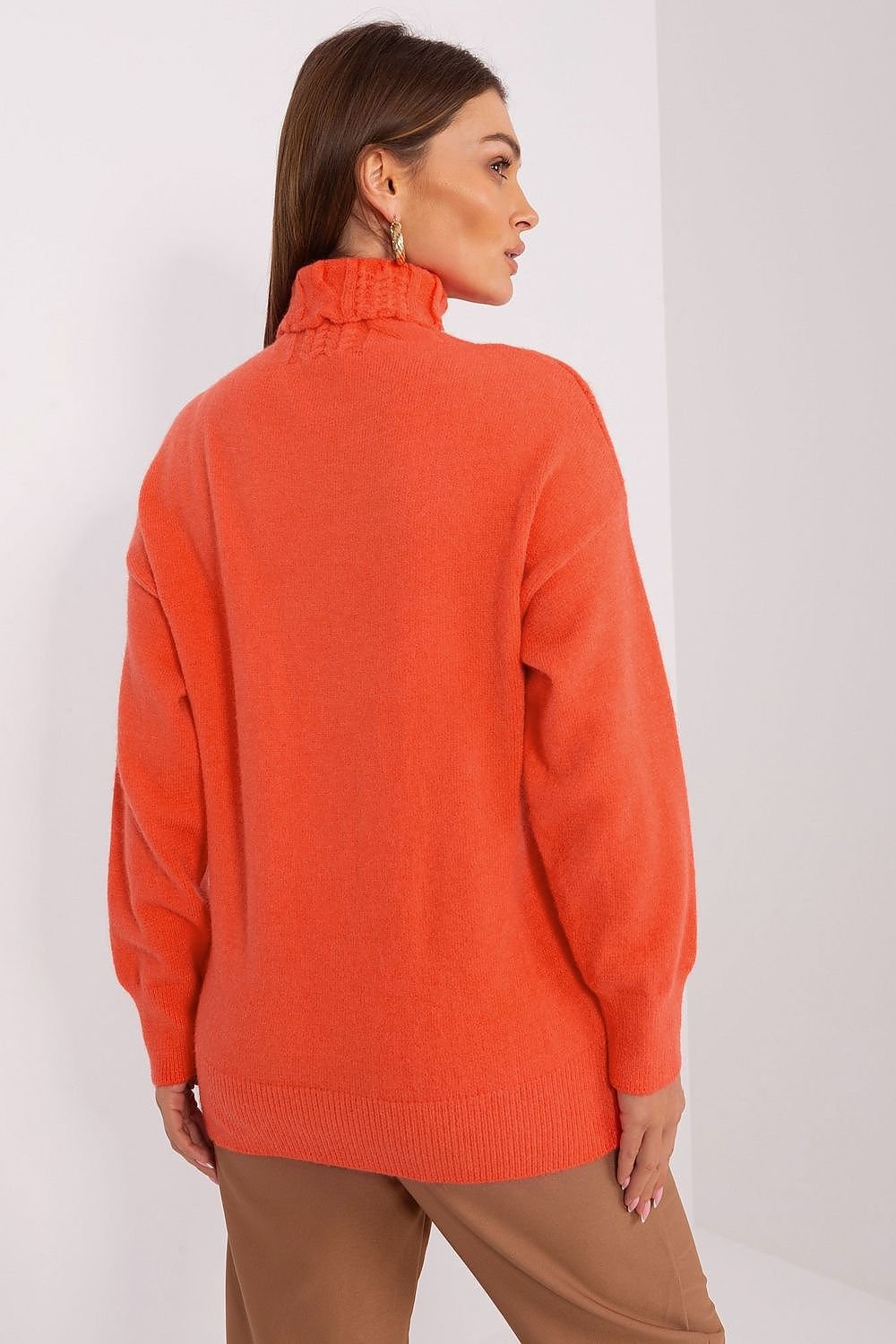 Pull à col roulé chic et confortable avec texture tissée variée