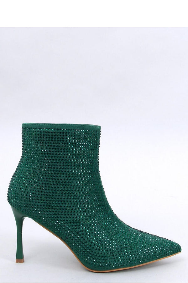 Bottes à talons aiguilles pour femmes avec accents en cristal et bouts fuselés