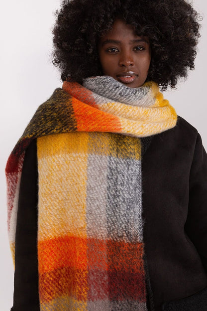 Colorful Plaid Long Scarf with Tassels for Fall and Winter