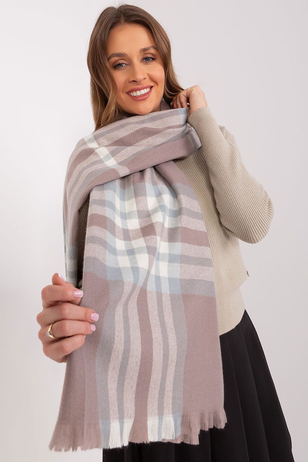 Colorful Checkered Long Scarf for Fall and Winter